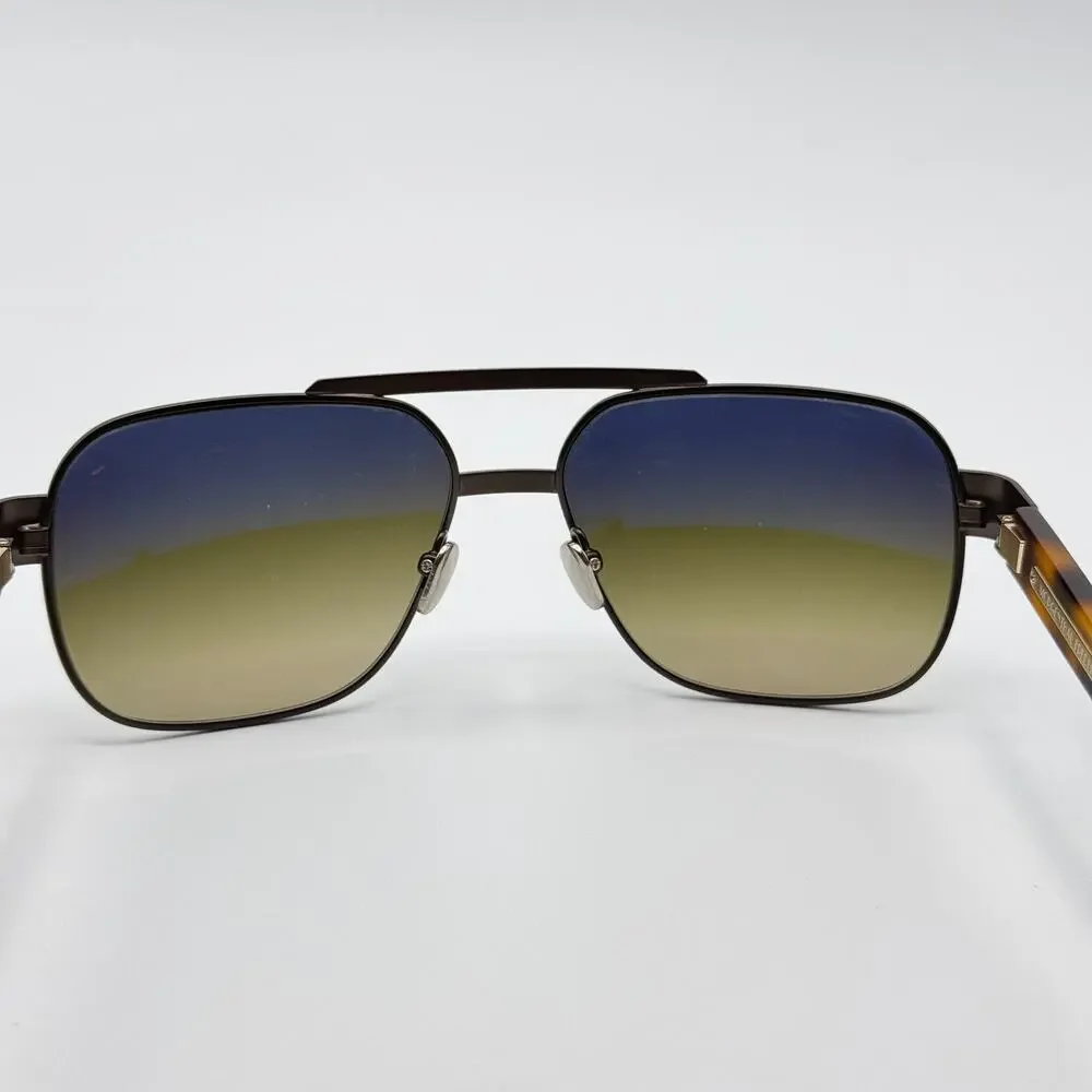 Robert Marc Sunglasses Bon 674 Brown Aviator Frame Gradient Lens 60-16-140mm